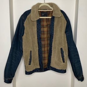 Denim and Sherpa Jacket Zara